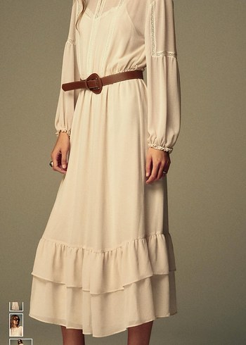 Zara Bohem Kemerli Uzun Elbise - Görsel 3