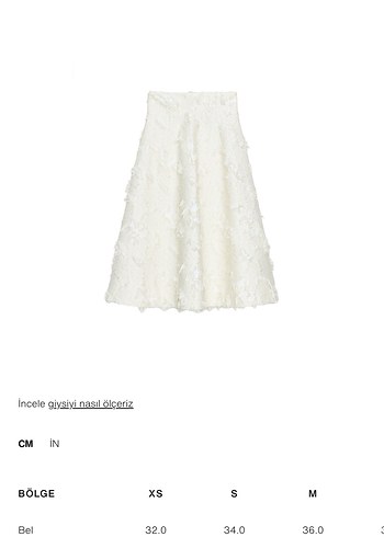 Zara Drapeli Beyaz Uzun Kadın Etek - Görsel 8