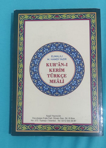  Kur'an-ı Kerim ve Türkçe Meali - Elmalılı M. Hamdi Yazır
