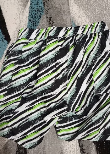 Renkli Zebra Desenli Erkek Mini Şort - Görsel 2