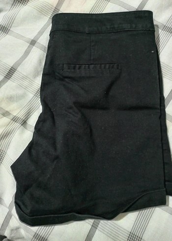 Vintage Siyah kumaş şort - Görsel 3