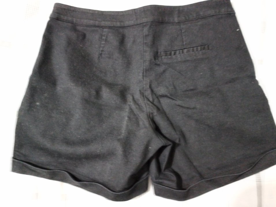 Vintage Siyah kumaş şort - Görsel 2