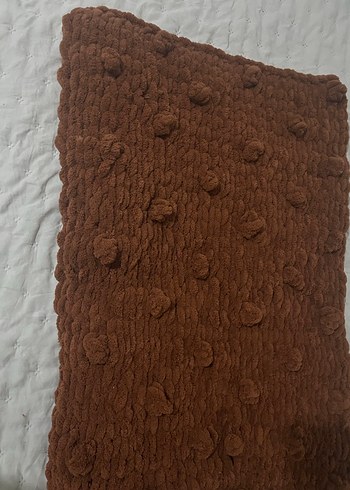 Kahverengi Çocuk Battaniyesi popcorn battaniye - Görsel 2