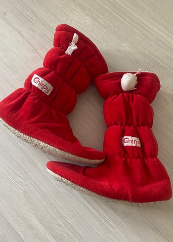 Kırmızı Sıcak Terlikler Velcro - Görsel 2