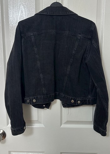 Siyah Düğmeli Kadın Kot Ceket - Görsel 3