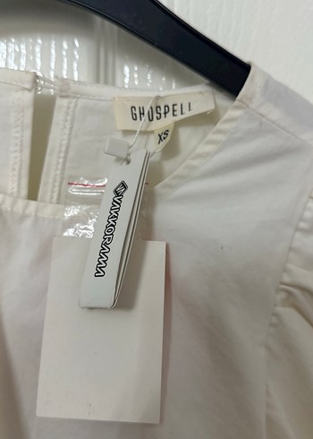 Düğmeli Beyaz Kadın Bluz - Görsel 5