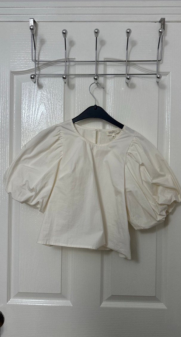 Düğmeli Beyaz Kadın Bluz - Görsel 2