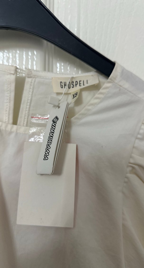 Düğmeli Beyaz Kadın Bluz - Görsel 5