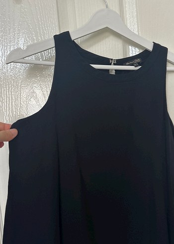 Siyah Yüksek Yakalı Salaş Bluz - Görsel 4