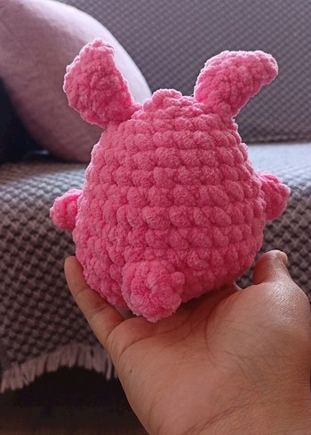 Pembe Tavşan Yumuşak Peluş Oyuncak - Görsel 3