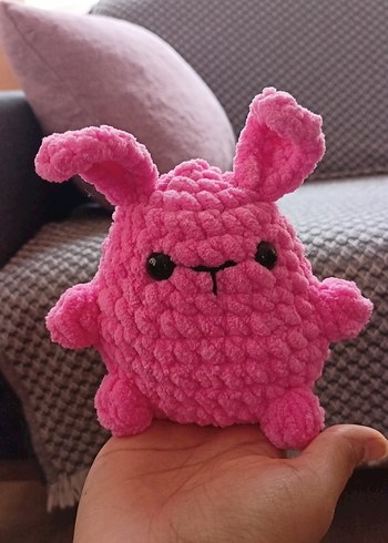 Pembe Tavşan Yumuşak Peluş Oyuncak - Görsel 2