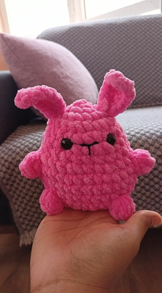 Pembe Tavşan Yumuşak Peluş Oyuncak - Görsel 2