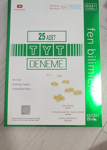 25 Adet TYT Fen Bilimleri Deneme Kitabı