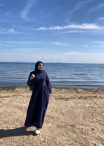 Diğer Lacivert Uzun Tesettur Elbise