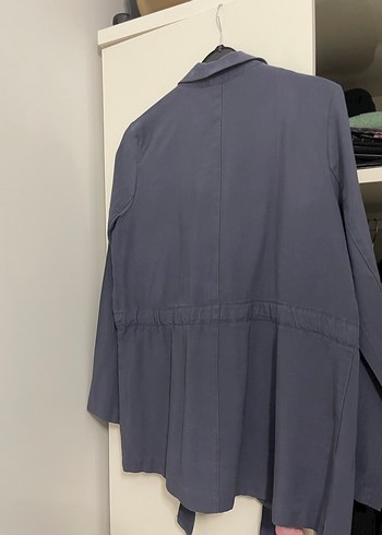 Gri Kemerli Kadın Blazer Ceket - Görsel 2