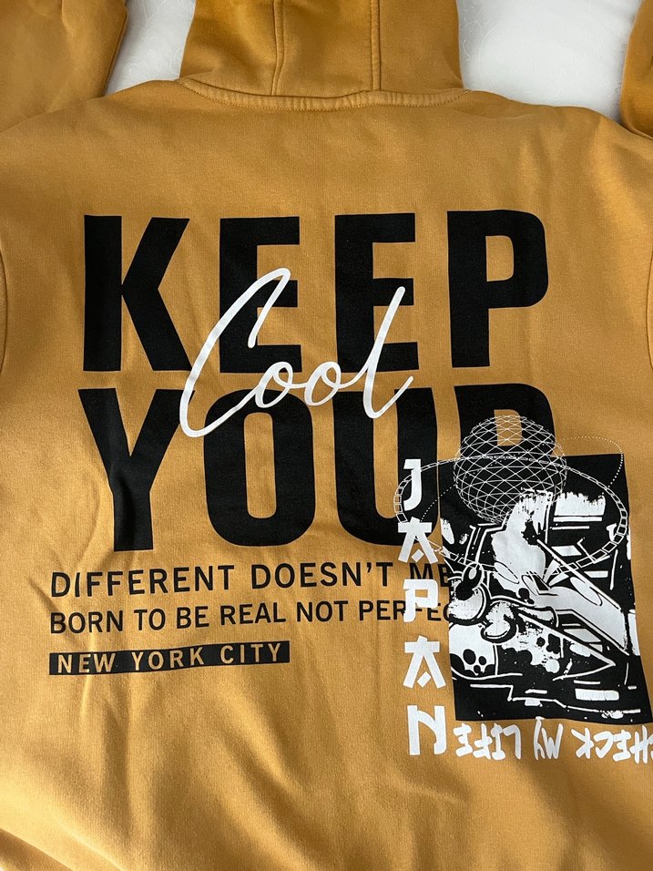 Hardal Kapüşonlu Kadın Sweatshirt - Görsel 2