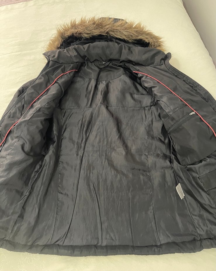 Kürklü Siyah Kadın Kışlık Mont - Görsel 2