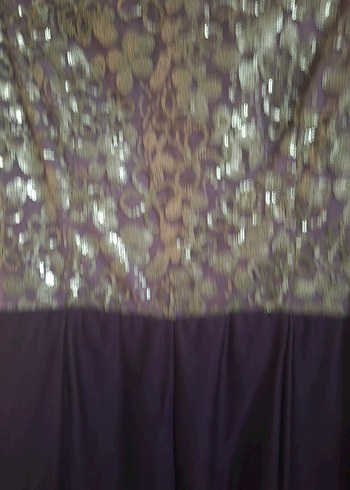 Mor Vintage Uzun Abiye Elbise - Görsel 7