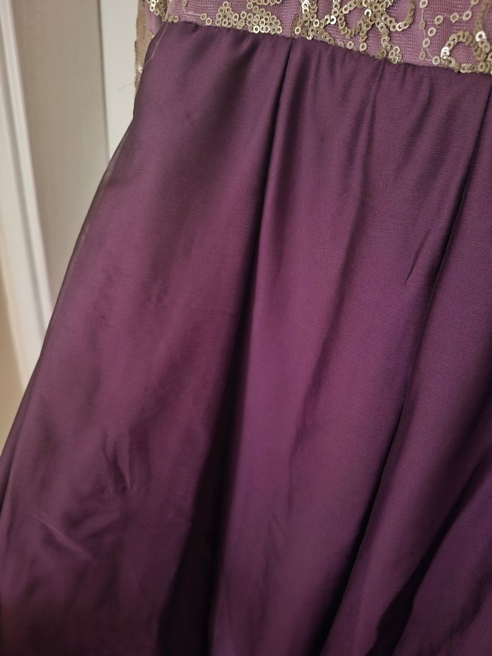 Mor Vintage Uzun Abiye Elbise - Görsel 5