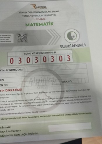 Alpinist TYT Matematik 12 Aşamalı Deneme Kitabı