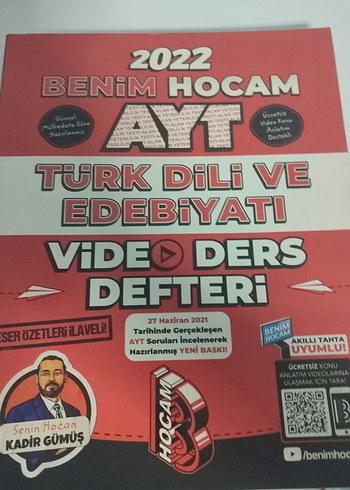 2022 Benim Hocam AYT Türk Dili ve Edebiyatı Defteri