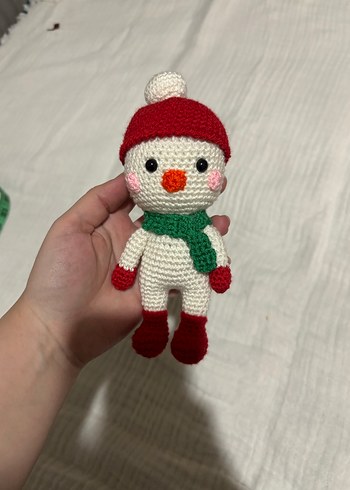 Renkli Örgü Kar Küresi Peluş Oyuncak - Görsel 2