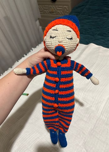 Renkli Örgü Bebek Oyuncak - Görsel 2