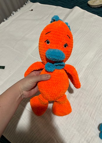 Turuncu ve Mavi Renkli Peluş Oyuncak - Görsel 2