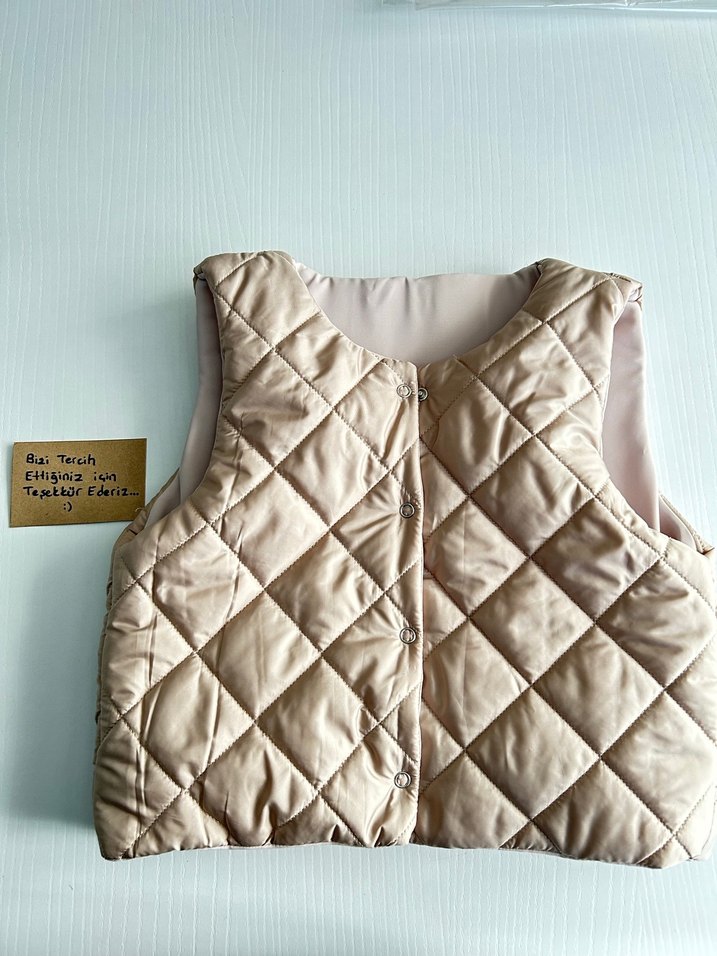 Bej Erkek Çocuk Triko Yelek - Görsel 2