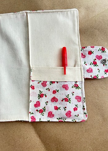 Pembe kalp desenli kitap kılıflığı - Görsel 5