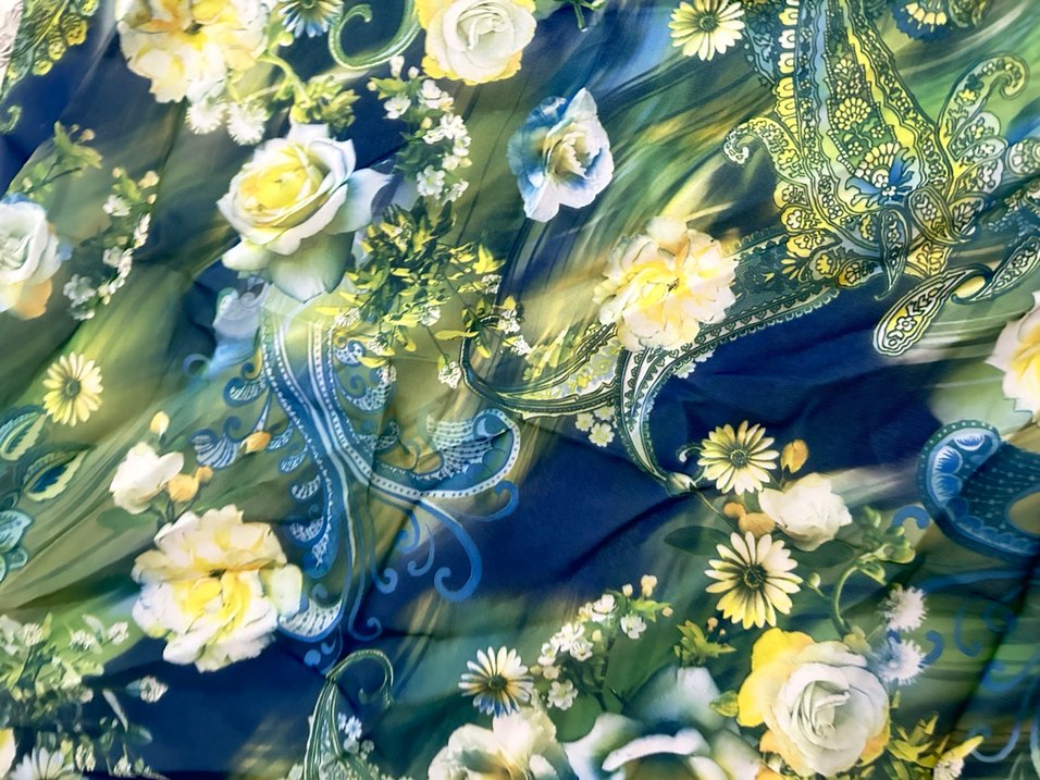 Yeşil Dantelli Kadın Fular - Görsel 2