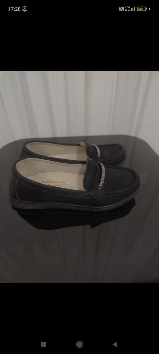 Klasik Tokalı Siyah Kız Çocuk Loafer Ayakkabı - Görsel 2