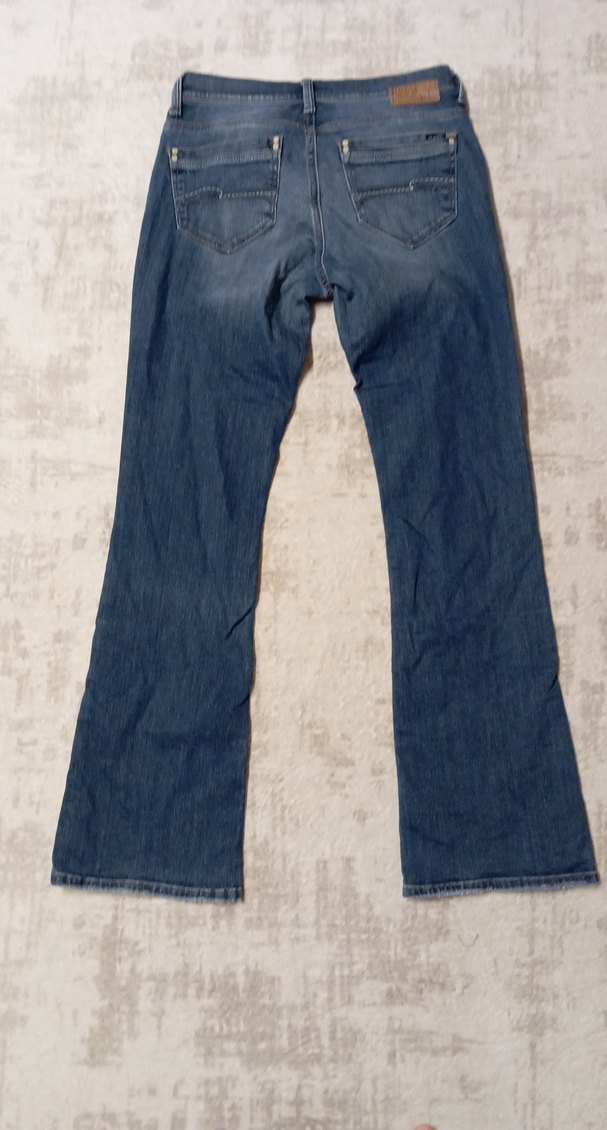 Gri Mavi Kadın Denim Bol Kesim Jean - Görsel 2