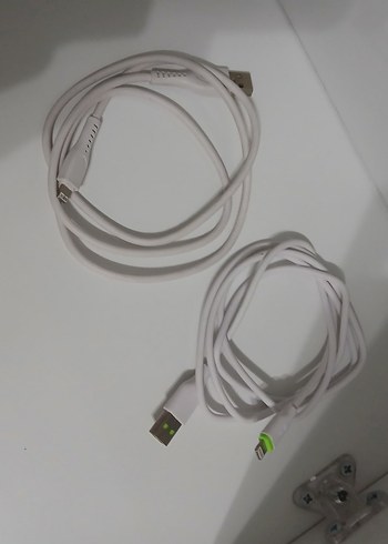 Beyaz İphone Telefon Şarj Kablosu - Görsel 2