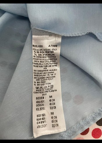 Kaside Açık Mavi Kısa Kollu Kadın Gömlek - Görsel 2