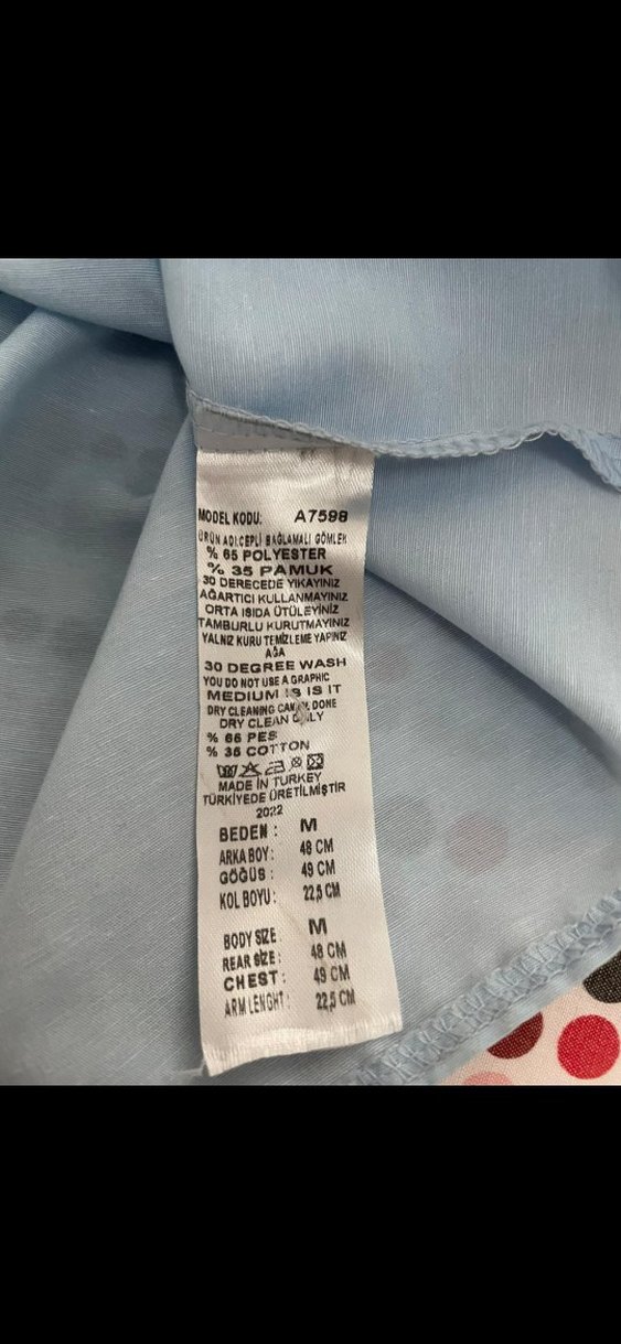 Kaside Açık Mavi Kısa Kollu Kadın Gömlek - Görsel 2