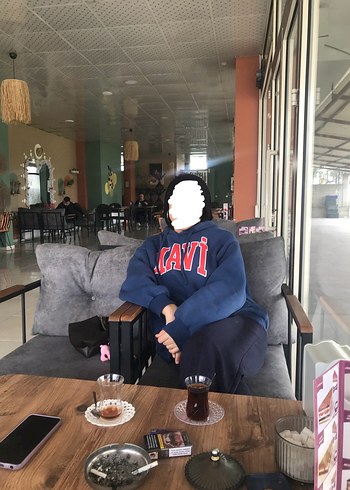 Kadın Lacivert Denim Sweatshirt