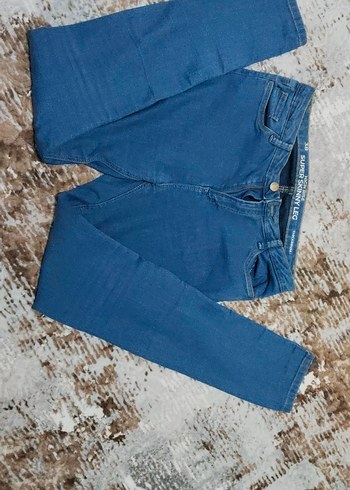 Mavi Bol Kesim Kadın Kot Pantolon - Görsel 2