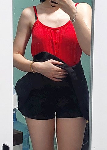 Diğer Siyah Mini Şort Etek