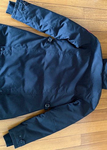 Diğer Kürk Detaylı Siyah Uzun Kadın Mont Canada goose