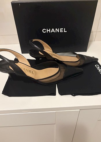 Chanel Original chanel Siyah kisa topuklu stiletto