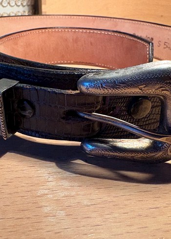 Siyah hakiki deri lezar kadin kemer - Görsel 2