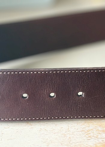 Orijinal Burberry koyu kahve deri kadin kemer - Görsel 5