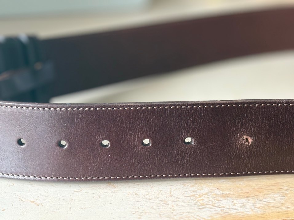 Orijinal Burberry koyu kahve deri kadin kemer - Görsel 5