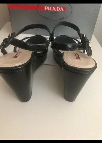 39 Beden Prada Siyah Platform Topuklu Kadın Sandalet