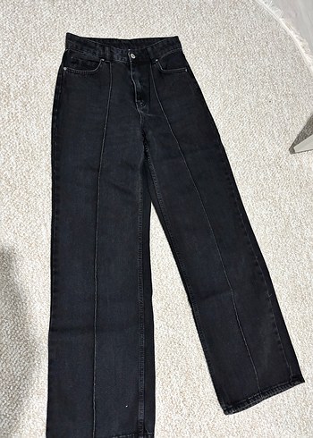 Siyah Normal Kesim Denim Kadın Jean - Görsel 2