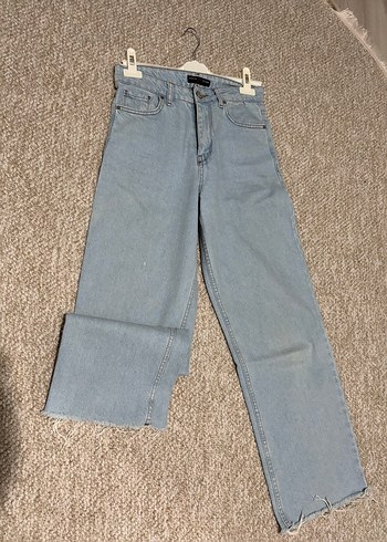 Açık mavi Bol Kesim Denim Pantolon - Görsel 2