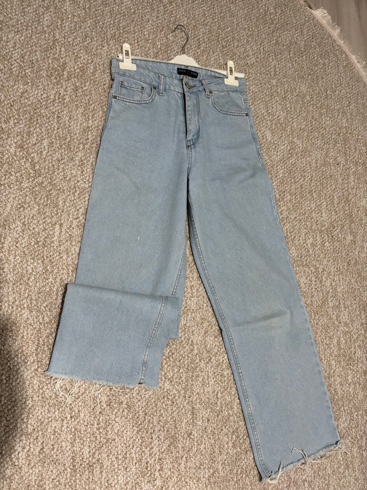 Açık mavi Bol Kesim Denim Pantolon - Görsel 2