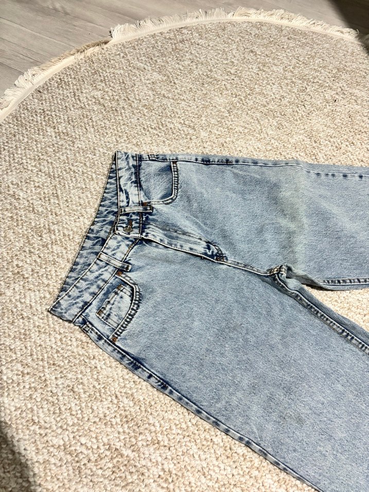 Açık mavi Normal Boy Kadın Denim Pantolon - Görsel 2