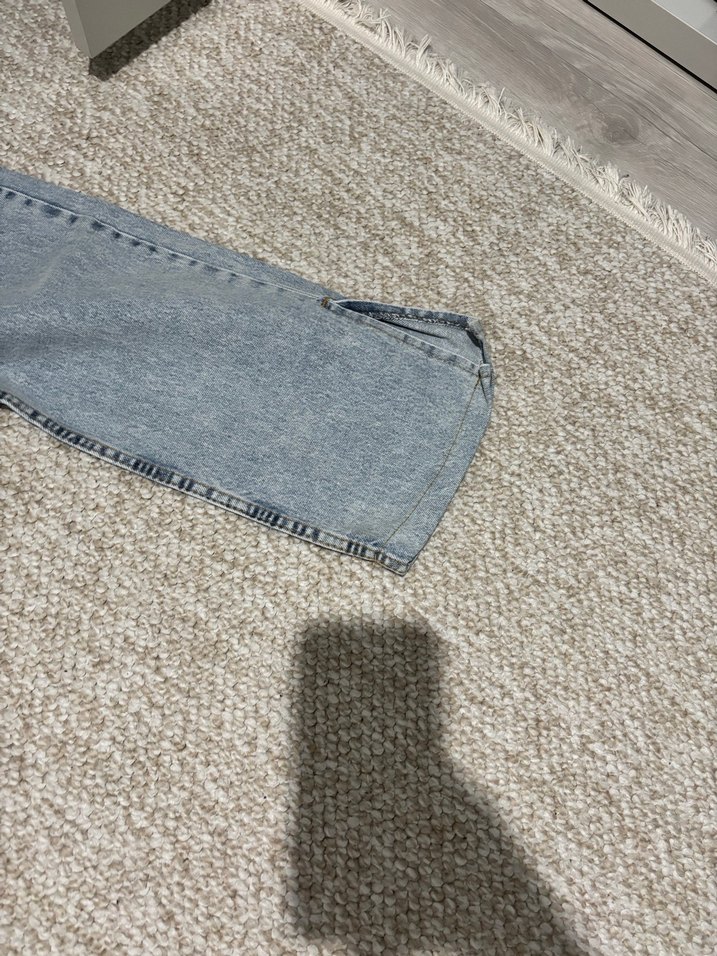 Açık mavi Normal Boy Kadın Denim Pantolon - Görsel 3